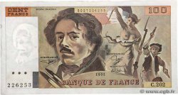 100 Francs DELACROIX imprimé en continu FRANKREICH  1991 F.69bis.03c1