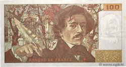100 Francs DELACROIX imprimé en continu FRANCE  1991 F.69bis.03c2 VF+