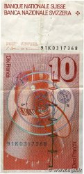10 Francs SUISSE  1991 P.53j VF