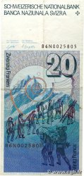 20 Francs SUISSE  1986 P.55f F