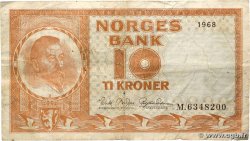 10 Kroner NORWAY  1968 P.31d
