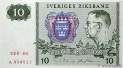 10 Kronor SWEDEN  1988 P.52e