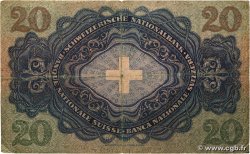 20 Francs SUISSE  1938 P.39g VG