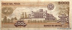5000 Pesos MEXICO  1987 P.088b VG