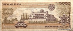 5000 Pesos MEXICO  1987 P.088b q.MB