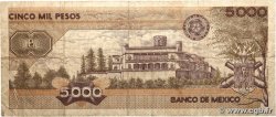 5000 Pesos MEXIQUE  1989 P.088c B+