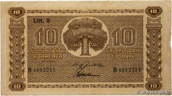 10 Markkaa FINLAND  1939 P.070a