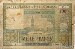 1000 Francs MOROCCO  1951 P.47