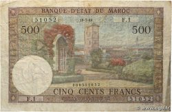 500 Francs MOROCCO  1949 P.46