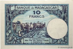 10 Francs MADAGASCAR  1937 P.036 AU