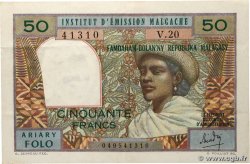 50 Francs - 10 Ariary MADAGASCAR  1969 P.061