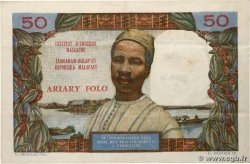 50 Francs - 10 Ariary MADAGASCAR  1969 P.061 VF+