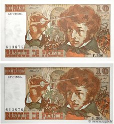 10 Francs BERLIOZ Consécutifs FRANKREICH  1978 F.63.25 fST