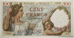 100 Francs SULLY FRANKREICH  1939 F.26.09 fST+
