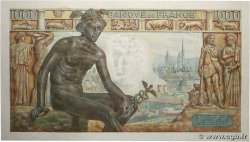 1000 Francs DÉESSE DÉMÉTER FRANKREICH  1943 F.40.22 fST