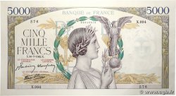 5000 Francs VICTOIRE Impression à plat FRANKREICH  1942 F.46.39 fST