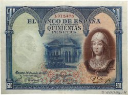 500 Pesetas SPAGNA  1927 P.073c