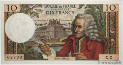 10 Francs VOLTAIRE FRANKREICH  1963 F.62.01 fST+