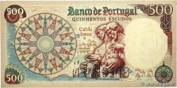 500 Escudos Spécimen PORTUGAL  1966 P.170as SPL+
