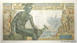 1000 Francs DÉESSE DÉMÉTER FRANCE  1942 F.40.02 SUP+