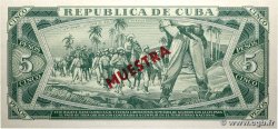 5 Pesos Spécimen CUBA  1986 P.103cs UNC