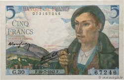 5 Francs BERGER FRANCE  1943 F.05.02