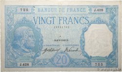 20 Francs BAYARD FRANCE  1916 F.11.01