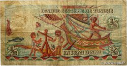 1/2 Dinar  TUNISIA  1965 P.62a VG