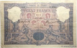 100 Francs BLEU ET ROSE FRANCE  1903 F.21.17
