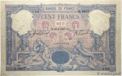 100 Francs BLEU ET ROSE FRANCE  1907 F.21.22