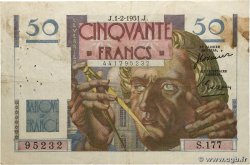50 Francs LE VERRIER FRANCE  1951 F.20.17