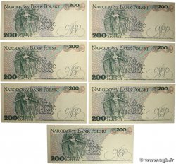 200 Zlotych Lot POLAND  1988 P.144c UNC-