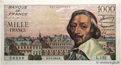 1000 Francs RICHELIEU FRANCE  1955 F.42.13