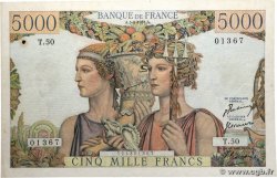 5000 Francs TERRE ET MER FRANCE  1951 F.48.04