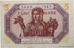 5 Mark SARRE FRANCE  1947 VF.46.01 TTB