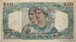 1000 Francs MINERVE ET HERCULE FRANCE  1945 F.41.03