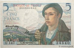 5 Francs BERGER FRANCE  1947 F.05.07