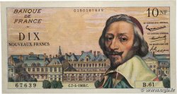 10 Nouveaux Francs RICHELIEU FRANKREICH  1960 F.57.06 VZ+