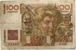 100 Francs JEUNE PAYSAN filigrane inversé FRANCE  1952 F.28bis.02