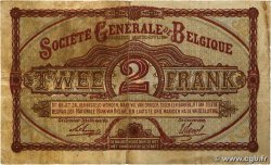 2 Francs BELGIQUE  1915 P.087 TB