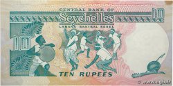 10 Rupees Numéro spécial SEYCHELLES  1989 P.32 TTB