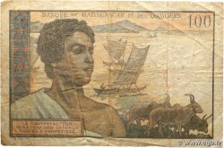 100 Francs MADAGASCAR  1950 P.046a B+