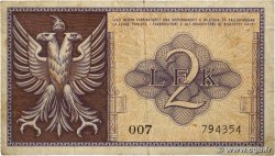 2 Lek ALBANIE  1940 P.09  TB