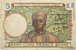 5 Francs type 1941 AFRIQUE ÉQUATORIALE FRANÇAISE Duala 1942 A.114b1
