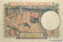 5 Francs type 1941 AFRIQUE ÉQUATORIALE FRANÇAISE Duala 1942 A.114b1 F+