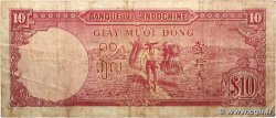 10 Piastres INDOCHINE FRANÇAISE  1947 P.080 TB