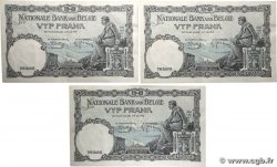 5 Francs Consécutifs BELGIQUE  1938 P.108a TTB+
