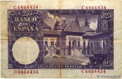 25 Pesetas ESPAGNE  1954 P.147a TB+