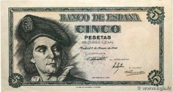 5 Pesetas ESPAGNE  1948 P.136a