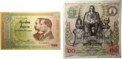 60 et 100 Baht Lot THAÏLANDE  1987 P.093 et P.110